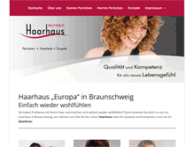 Tablet Screenshot of haarhaus-europa.de